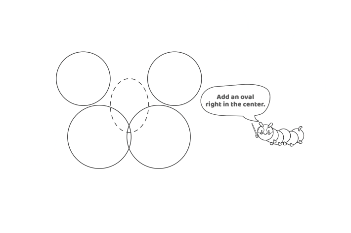 Step 3 - How to Draw Bubble Letter W - Kids Activity Blog - Text: Add an oval right in the middle.