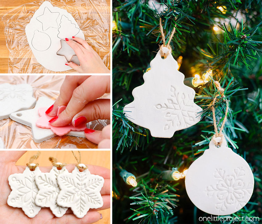 DIY clay Christmas ornaments